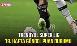 Trendyol Süper Lig 19. hafta güncel puan durumu