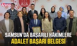 Samsun’da başarılı hâkimlere Adalet Başarı Belgesi
