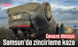 Samsun'da cenaze dönüşü zincirleme kaza