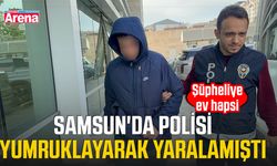 Samsun'da polisi yumruklayarak yaralayan şüpheliye ev hapsi