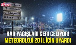 Kar yağışları geri geliyor! Meteoroloji 20 il için uyardı