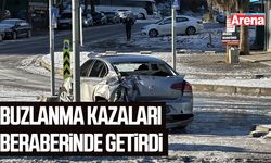 Samsun'da buzlanma kazaları beraberinde getirdi