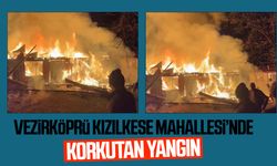 Vezirköprü Kızılkese mahallesi’nde korkutan yangın