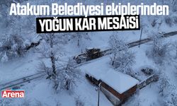 Atakum Belediyesi ekiplerinden yoğun kar mesaisi