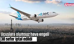 Uçuşlara olumsuz hava engeli: 38 sefer iptal edildi