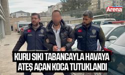 Kuru sıkı tabancayla havaya ateş açan koca tutuklandı
