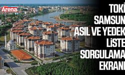 TOKİ Samsun asıl ve yedek liste sorgulama ekranı