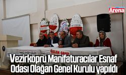 Vezirköprü Manifaturacılar Esnaf Odası Olağan Genel Kurulu yapıldı