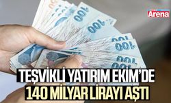 Teşvikli yatırım Ekim’de 140 milyar lirayı aştı