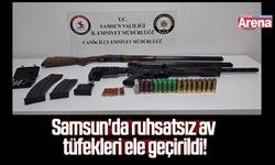 Samsun'da ruhsatsız av tüfekleri ele geçirildi!