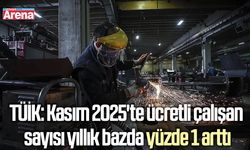 TÜİK: Kasım 2025'te ücretli çalışan sayısı yıllık bazda yüzde 1 arttı