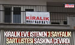 Kiralık eve istenen 3 sayfalık şart listesi şaşkına çevirdi