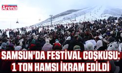 Samsun'da festival coşkusu: 1 ton hamsi ikram edildi