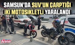Samsun'da SUV’un çarptığı iki motosikletli yaralandı