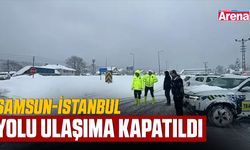 Samsun-İstanbul yolu ulaşıma kapatıldı