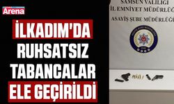 İlkadım'da ruhsatsız tabancalar ele geçirildi