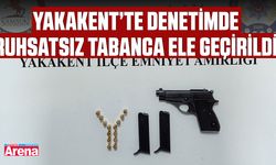 Yakakent’te denetimde ruhsatsız tabanca ele geçirildi