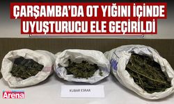 Çarşamba’da ot yığını içinde uyuşturucu ele geçirildi