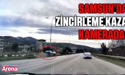 Samsun’da zincirleme kaza kamerada!