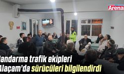 Jandarma trafik ekipleri Alaçam’da sürücüleri bilgilendirdi