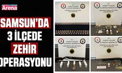 Samsun'da 3 ilçede zehir operasyonu