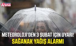 Meteoroloji’den 3 Şubat için uyarı! Sağanak yağış alarmı