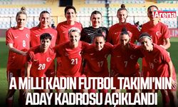 A Milli Kadın Futbol Takımı'nın aday kadrosu açıklandı