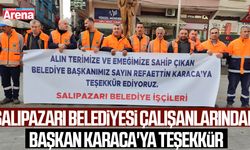 Salıpazarı Belediyesi çalışanlarından Başkan Karaca'ya teşekkür