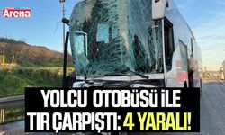 Yolcu otobüsü ile tır çarpıştı: 4 yaralı!
