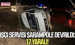 İşçi servisi şarampole devrildi: 17 yaralı!