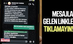 Mesajla gelen linkle tıklamayın!
