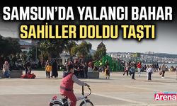 Samsun’da yalancı bahar: Sahiller doldu taştı