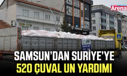 Samsun’dan Suriye’ye 520 çuval un yardımı