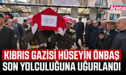 Kıbrıs Gazisi Hüseyin Önbaş son yolculuğuna uğurlandı