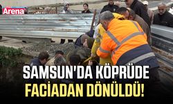 Samsun'da köprüde faciadan dönüldü! Bisikletiyle ırmağa uçtu