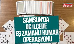 Samsun'da üç ilçede eş zamanlı kumar operasyonu