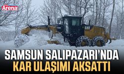 Samsun Salıpazarı’nda kar ulaşımı aksattı