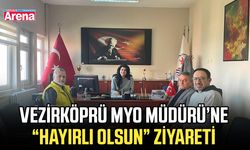 Vezirköprü MYO Müdürü Özdelikara’ya “Hayırlı olsun” ziyareti
