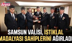 Samsun Valisi, İstiklal Madalyası sahiplerini ağırladı