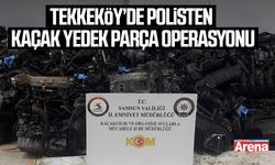 Tekkeköy’de polisten kaçak yedek parça operasyonu