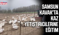 Samsun Kavak'ta kaz yetiştiricilerine eğitim