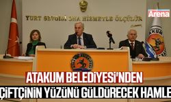 Atakum Belediyesi'nden çiftçinin yüzünü güldürecek hamle