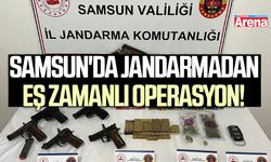 Samsun'da jandarmadan eş zamanlı operasyon!