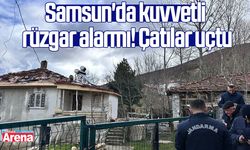 Samsun'da kuvvetli rüzgar alarmı! Çatılar uçtu