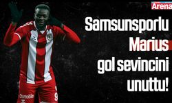 Samsunsporlu Marius gol sevincini unuttu!