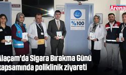 Alaçam'da Sigara Bırakma Günü kapsamında poliklinik ziyareti