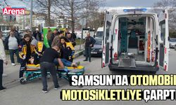 Samsun'da otomobil motosikletliye çarptı