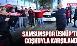 Samsunspor Üsküp’te coşkuyla karşılandı