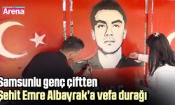 Samsunlu genç çiftten Şehit Emre Albayrak’a vefa durağı