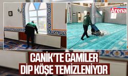 Canik'te camiler dip köşe temizleniyor